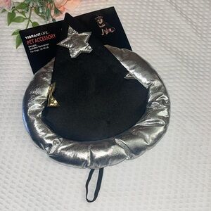 Vibrant Life Silver and Black Pet Hat